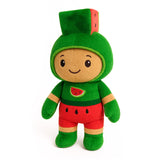 Brainspark Watermelon Plushie – soft toy dressed in watermelon-themed costume with green and red colours